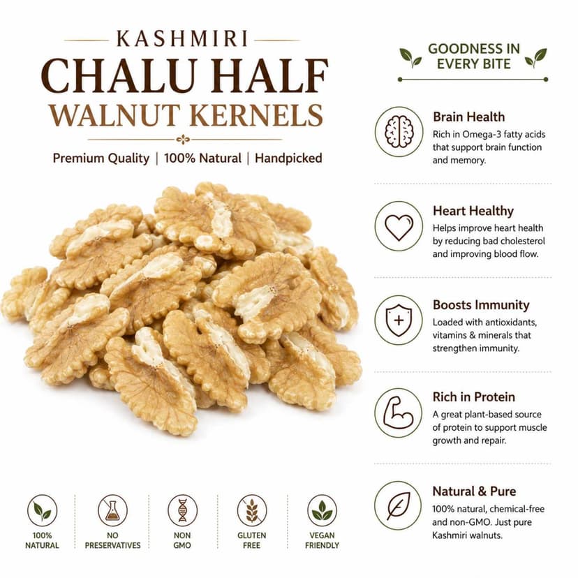 Golden walnut kernels, akhroot giri,magz — photo 2