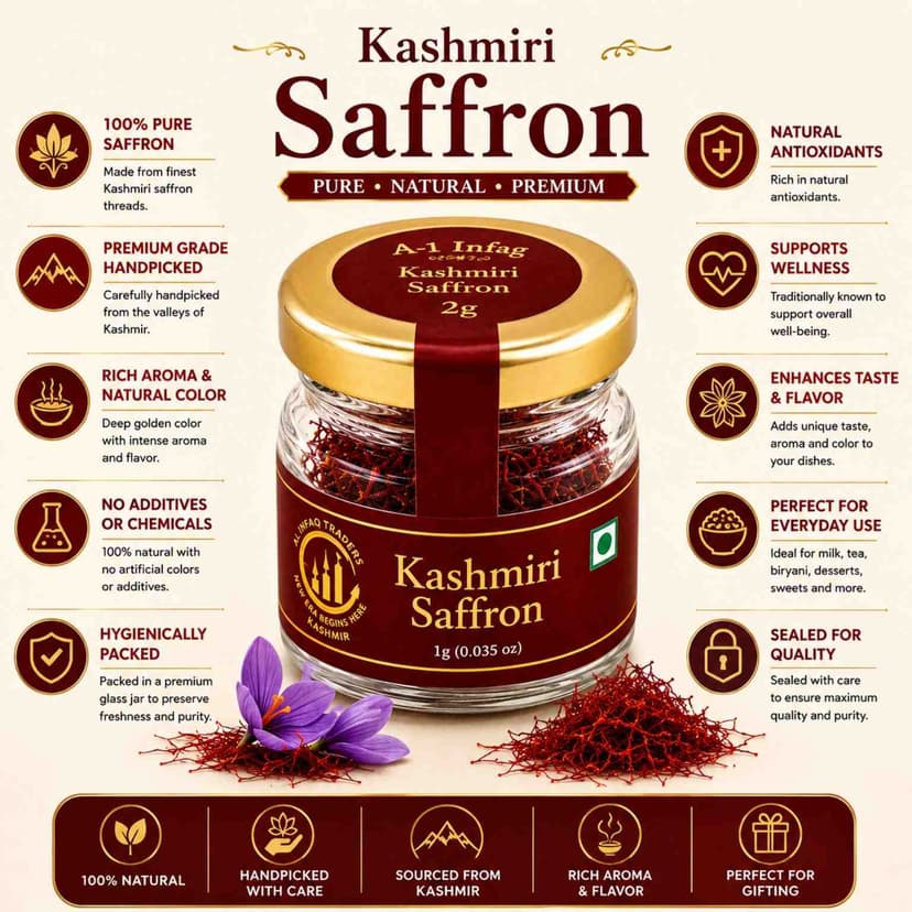 Kashmiri Saffron — Mongra, — photo 3